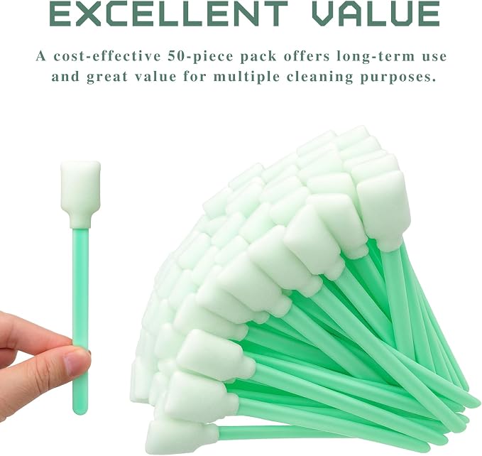50PCS Foam Cleaning Swabs – Anti-Static Lint-Free Applicators - Image 4