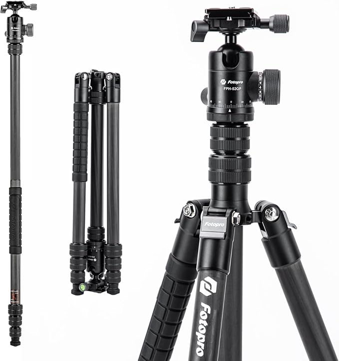 Fotopro 73" Carbon Fiber Tripod by Fotopro