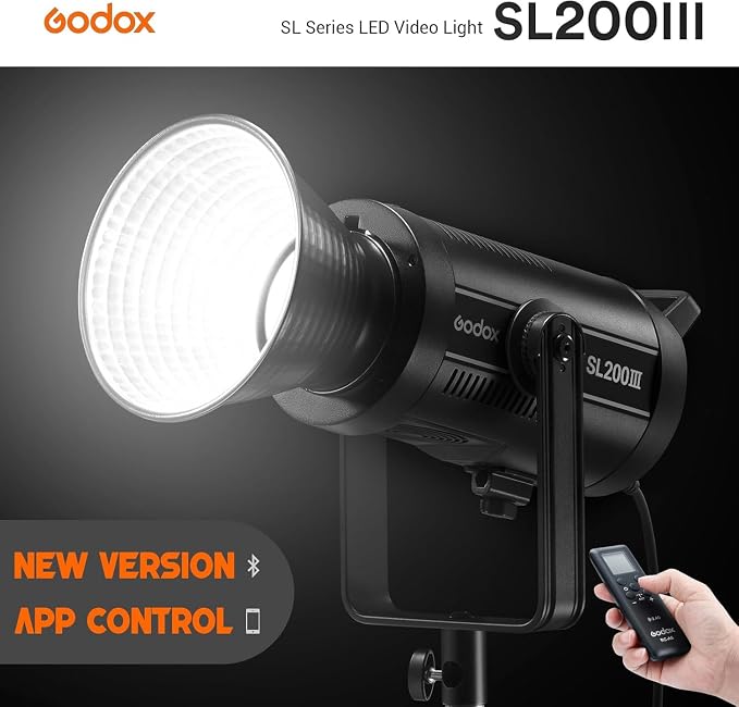 Godox SL200III 215W Daylight LED Video Light – 95600 Lux@1M 5600K, CRI 96+ 8 FX - Image 3