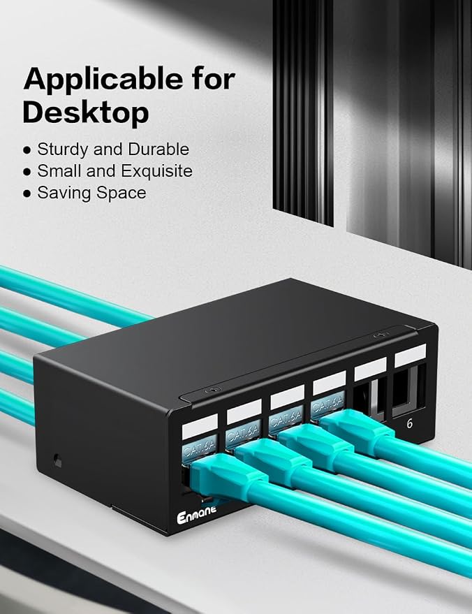 6 Port Patch Panel Blank Keystone Patch Panel STP&UTP Compatible - Image 7