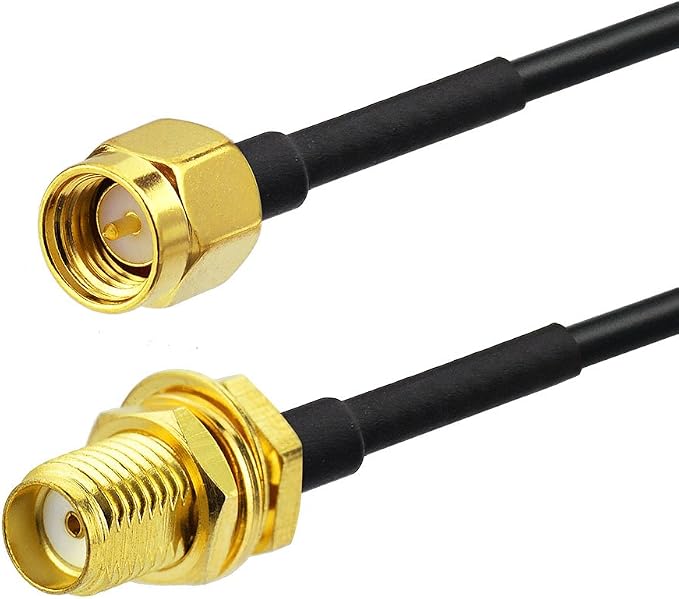 Superbat RF coaxial SMA Male to SMA Female Bulkhead RG174 9.8ft Cable + 3pcs RF - Image 2