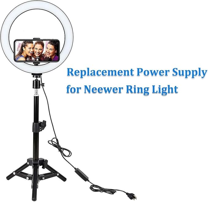 15V Power Cord Compatible with Neewer Photo Studio Ring Light NW-150480D2 Power - Image 3