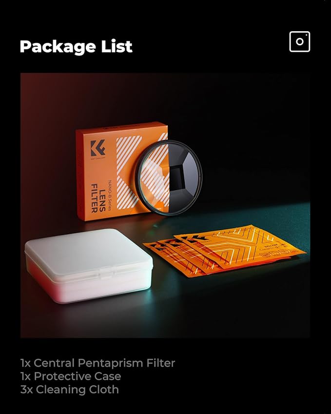 K&F CONCEPT 77m Fractal Filter Rotatable Prism Camera Lens 4+1 Fractal Special - Image 7