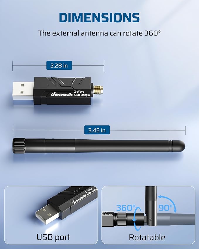 DEWENWILS 800 Z-Wave Dongle, Long Range S2 USB Stick, Compatible - Image 6