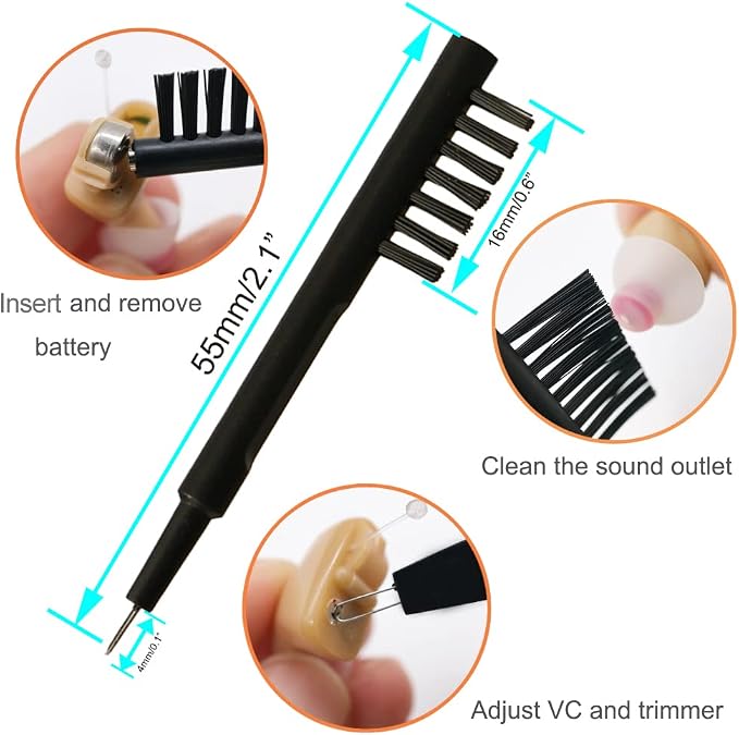 12 Pieces Hearing Aid Cleaning Brush Kits Tools - Image 4