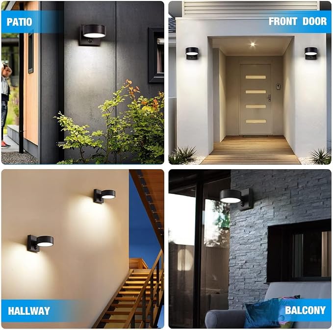 Motion Sensor Outdoor Lights, Aluminum Outdoor Wall Sconce, LED Porch Lights - Image 10