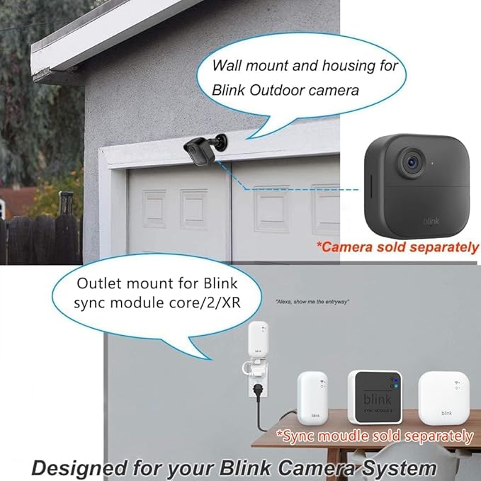 All-New Blink Outdoor Camera Surveillance Mount, 3 Pack Weatherproof Protective - Image 3