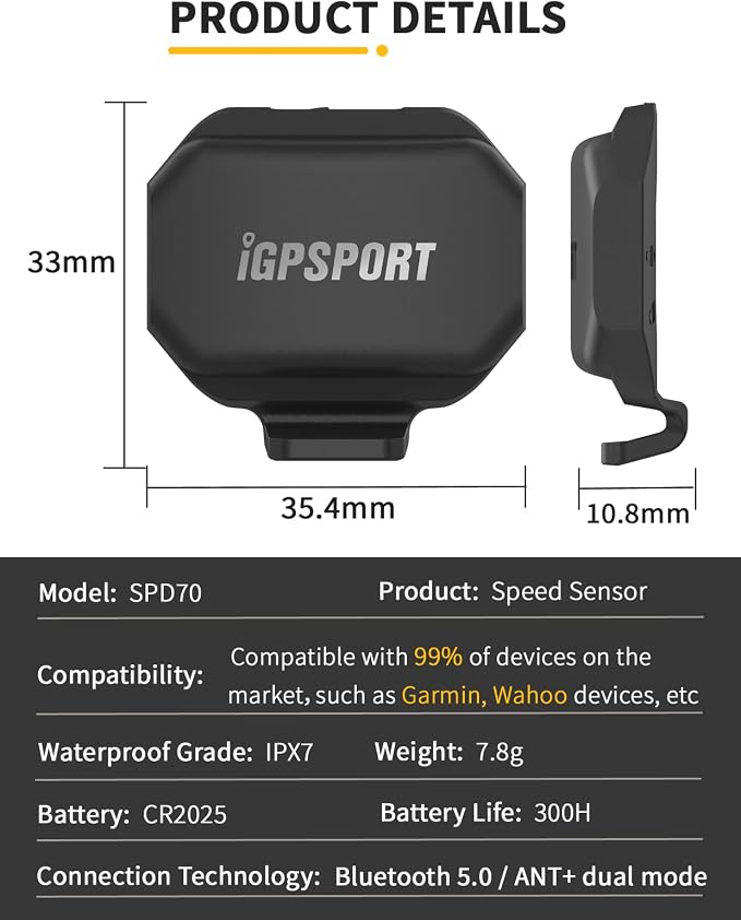 iGPSPORT Speed or Cadence Sensor, Compatible - Image 2