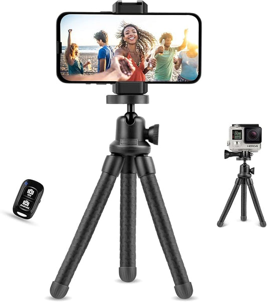 UBeesize Phone Tripod, UBeesize 12 Inch Flexible Cell Phone Tripod Stand Holder by UBeesize