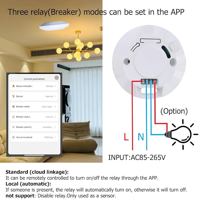 Presence Sensor, WenzhiIoT Smart Motion Sensor Zigbee 5.8GHz Radar MmWave - Image 4
