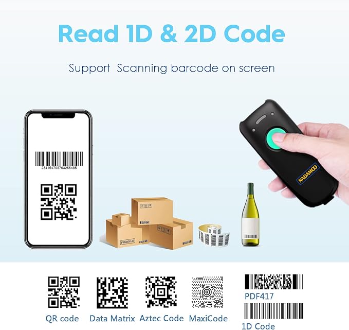 NADAMOO 2D Wireless Barcode Scanner Compatible - Image 2