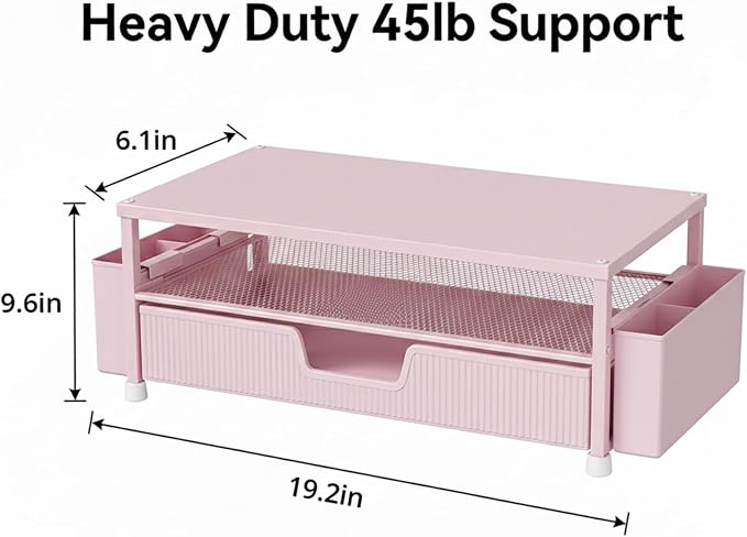ECOLOVI Desk Organizer and Accessories, 2-Tier Computer Monitor Stand Rise - Image 2