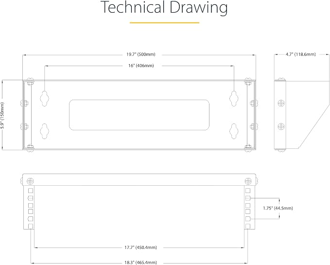 StarTech.com 2U Vertical Wall-Mount Bracket - Image 7