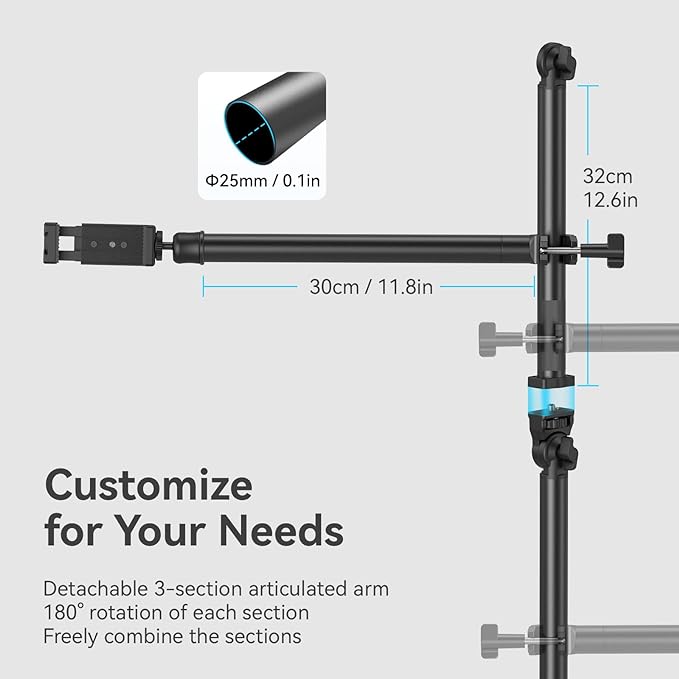 SMALLRIG Overhead Camera Mount, Camera Desk Mount Stand - Image 5