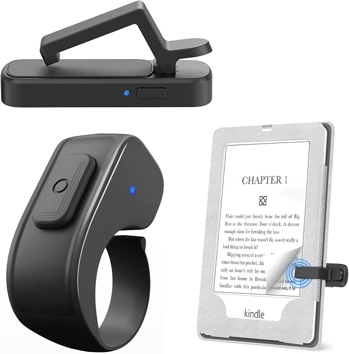 Page Turner Ring for Kindle, Remote Control for iPhone iPad Android Tablets by JIMZOO