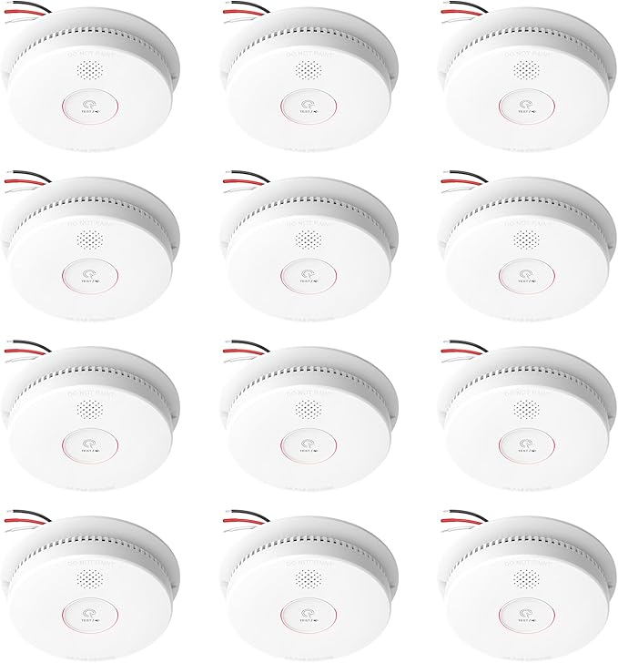 Siterlink Hardwired Interconnected Smoke Detectors, Photoelectric Smoke Alarm by Siterlink