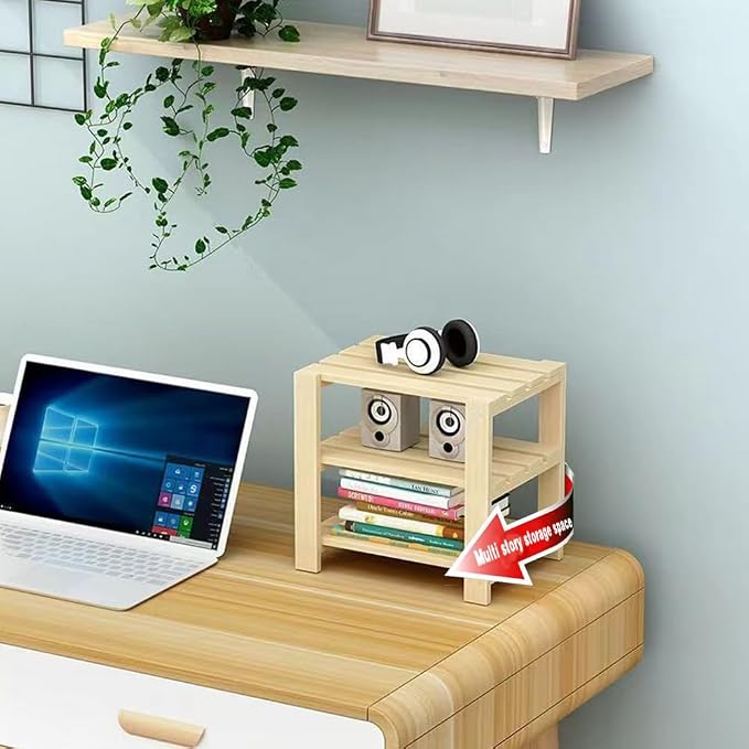 Generic Solid Wood Multi-Layer Wireless Router Heat Dissipation Rack, Desktop - Image 3
