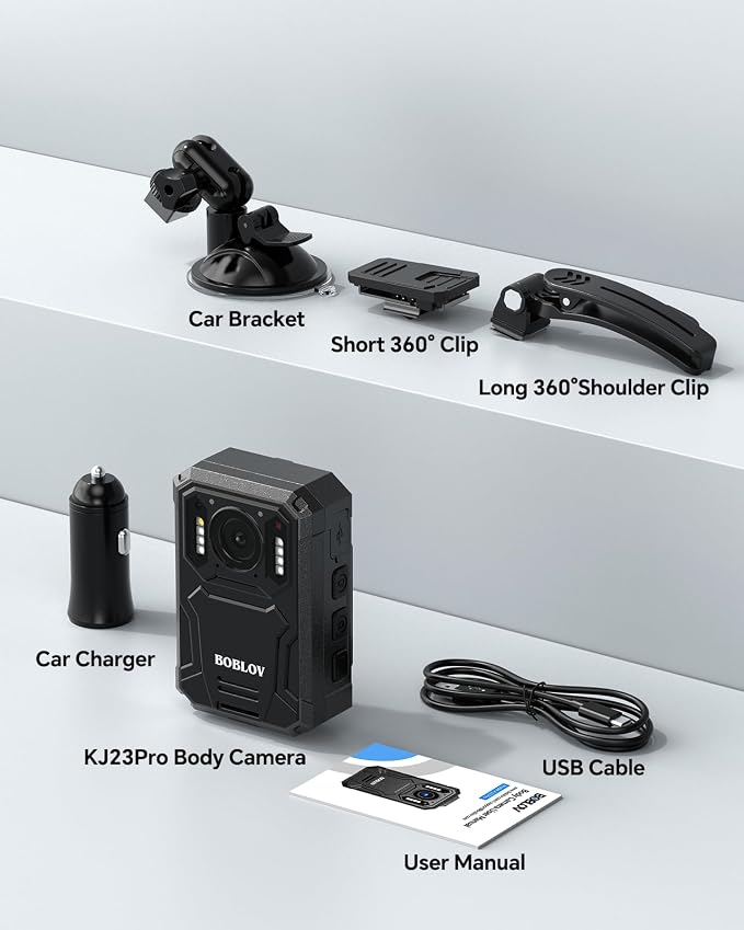 BOBLOV KJ23Pro 2K Body Camera, 128GB Body Worn Camera - Image 8