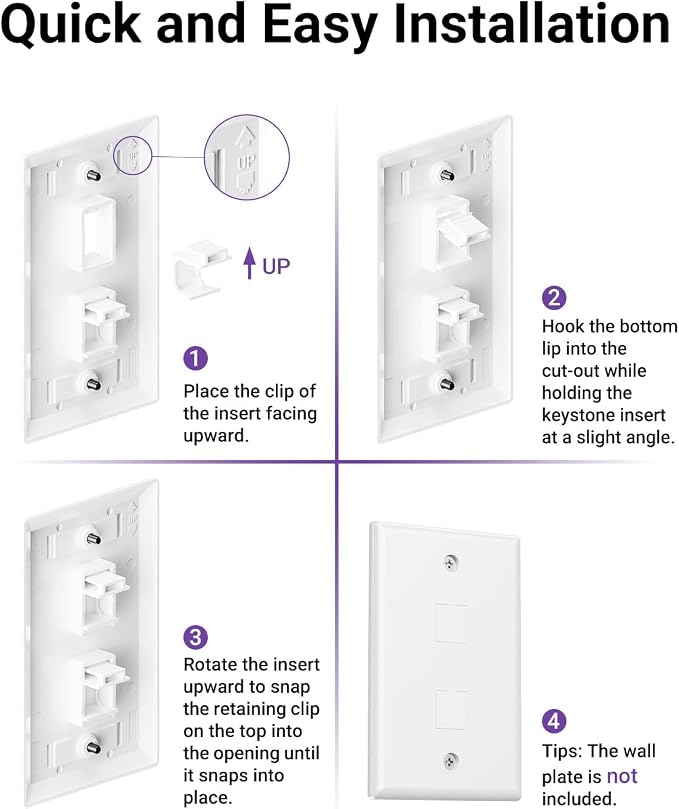 VCE UL Listed Blank Keystone Jack Inserts - Image 9
