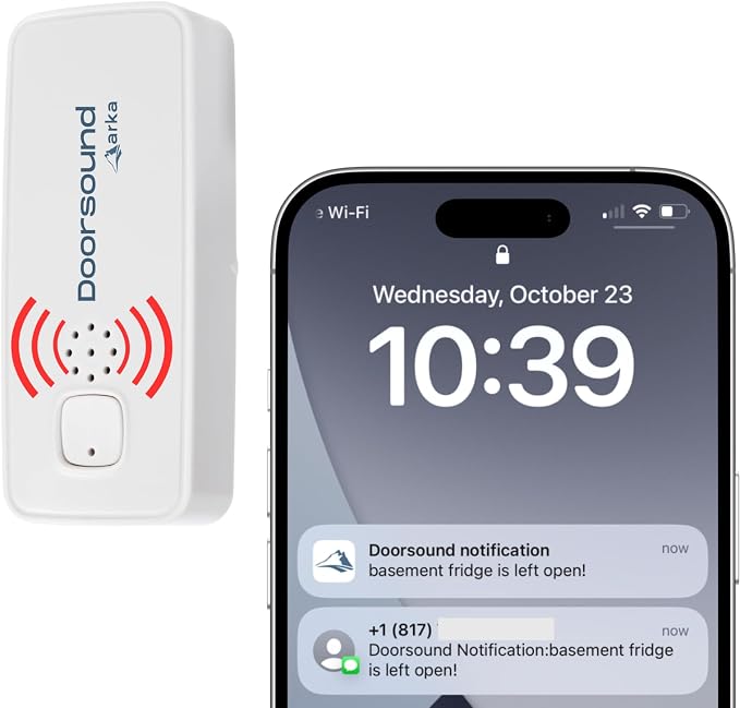 Doorsound WiFi Freezer & Refrigerator Door Alarm – Text & App Notifications by Unknown