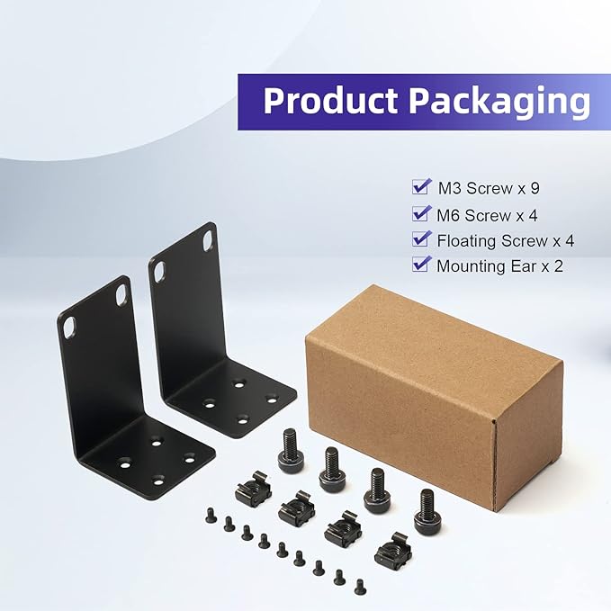 Universal Rack Mount Kit 1U Rack Ears - Image 5