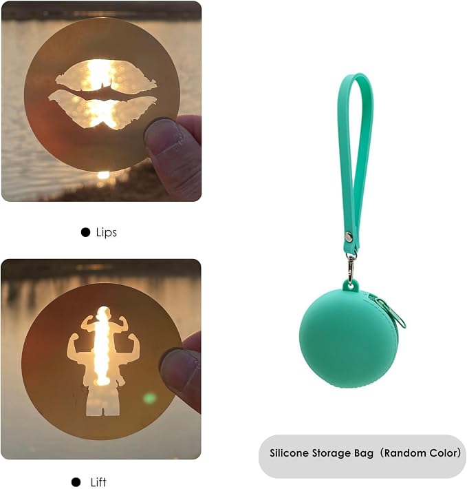 20Pcs Unique Round Gobos Kit for Optical Snoot, 66mm/2.6in Metal Plate Patterns - Image 5