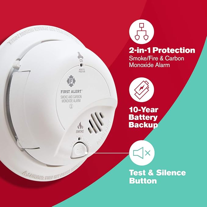 FIRST ALERT SC9120B Corded Electric Combination Alarm - Image 3