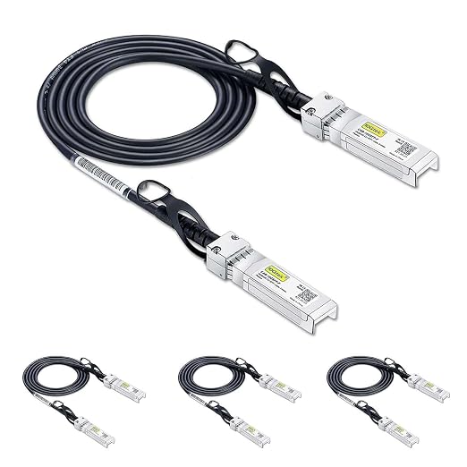 10Gtek SFP+ DAC Twinax Cable, 10G SFP+ to SFP+ Direct Attach Copper Patch by 10Gtek