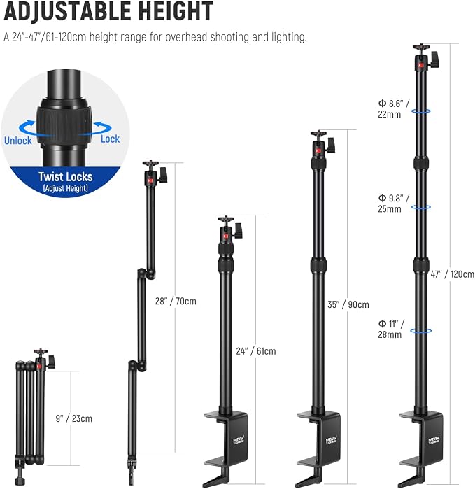 NEEWER Upgraded Overhead Camera Rig - Image 2