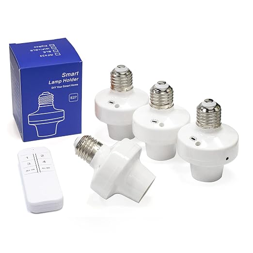 QIACHIP Remote Control Light Socket E26 E27 Bulb Socket Adapter, ZigBee Smart by QIACHIP