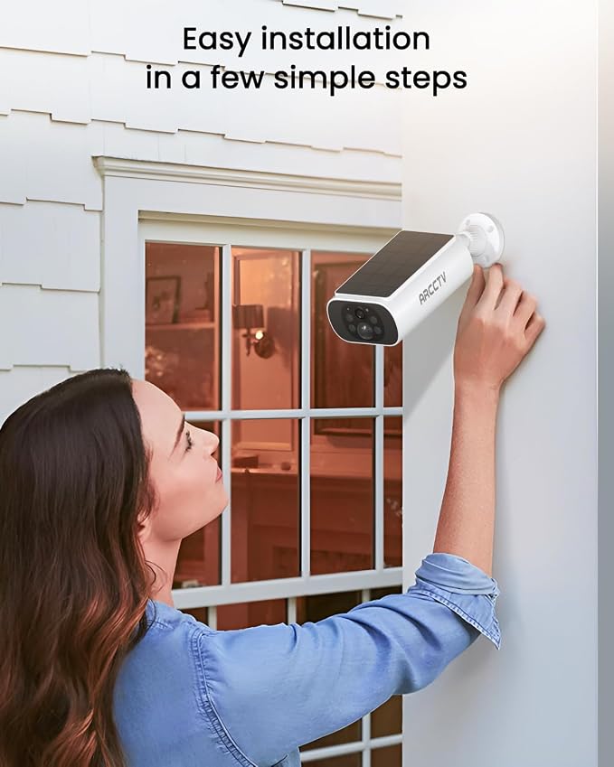 ARCCTV Solar Security Cameras Wireless Outdoor, 4 Cam-Kit, 4MP Solar Security - Image 5
