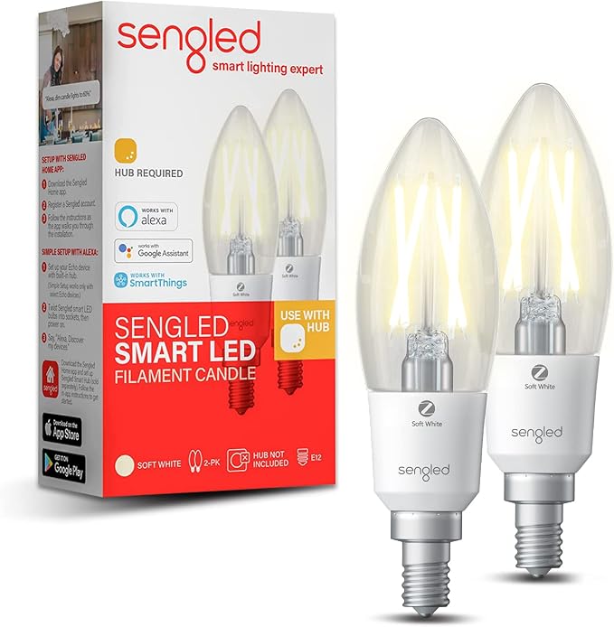 Sengled Zigbee Smart Light Bulbs, Smart Hub Required, Work by Sengled