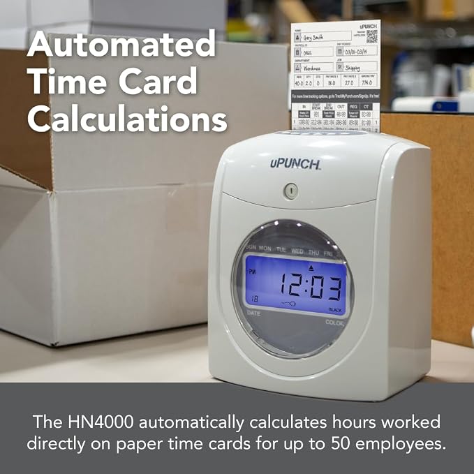 uPunch HN2500 Calculating Time Clock Bundle - Image 5