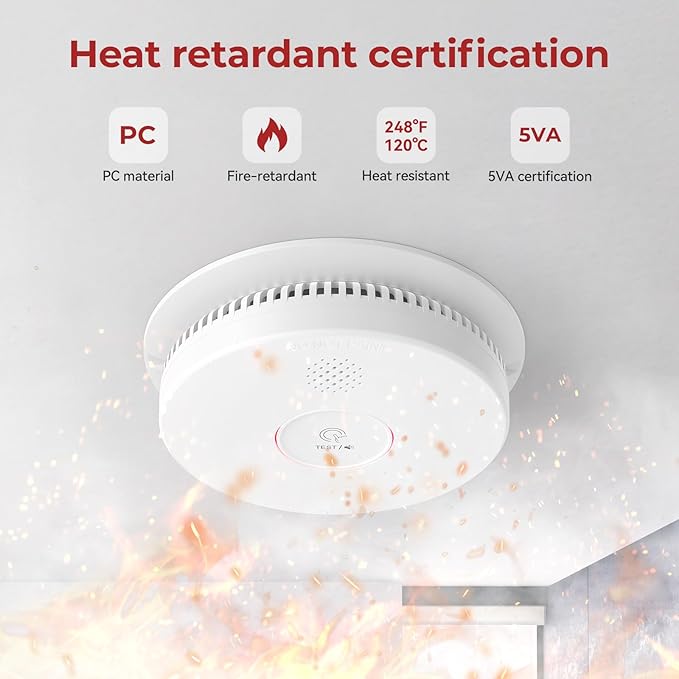 Siterlink Hardwired Interconnected Smoke Detectors, Photoelectric Smoke Alarm - Image 5