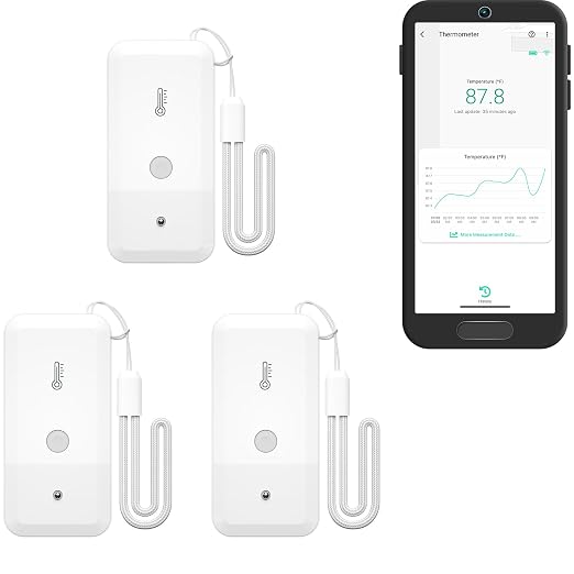 YoLink Smart Freezer Thermometer, LoRa Wireless Fridge Temperature Sensor 3-Pack by YoLink