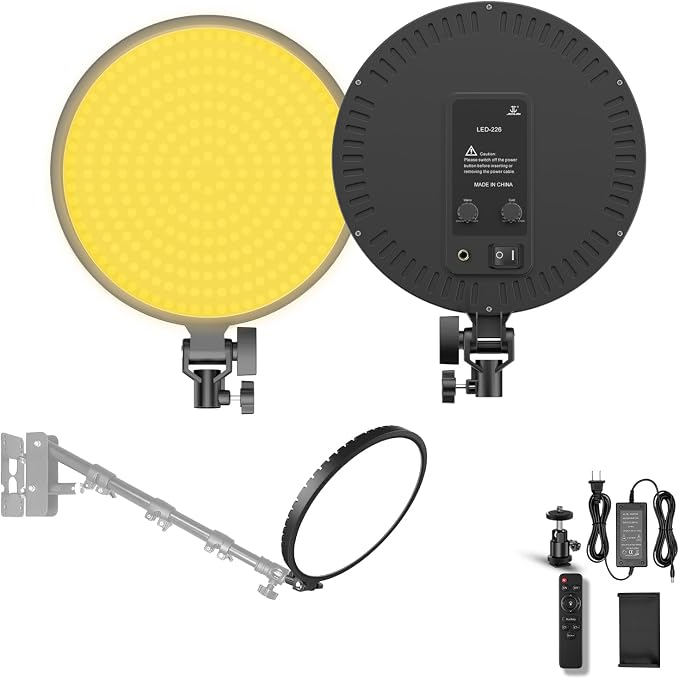 10 inch Light Kit, NO Wall Mount Triangle Boom Arm by JJJINAJIN18RINGLIGHT