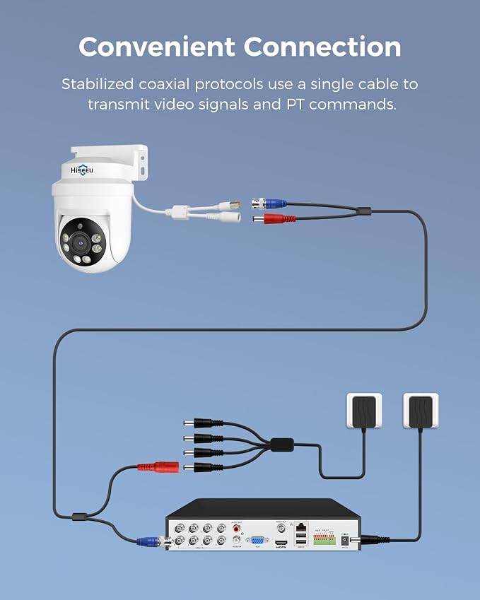 Hiseeu 3K 360°View PTZ Wired Security Camera System - Image 9