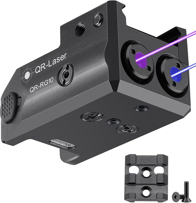 Red Green Purple Blue Laser Light Combo, 800 Lumens Tactical Flashlight Laser by QR-LaserOfficial