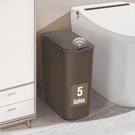 Cesun Bathroom Trash Can with Lid, 5 Gallon Motion Sensor Trash Can, Small by Cesun