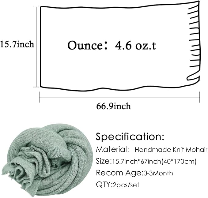 Newborn Posing Wrap Newborn Photography Props Soft Stretch Knit Blanket - Image 5