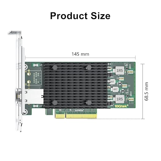 10Gtek 10Gb PCI-E NIC Network Card, Single Copper RJ45 Port, - Image 4