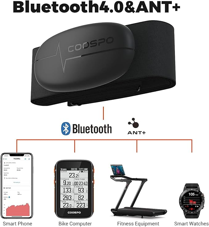 COOSPO H6 Heart Rate Monitor Chest Strap Bluetooth 4.0 ANT+ IP67 Chest Heart - Image 5