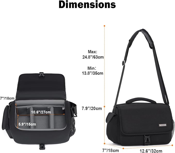CADeN Camera Bag Case Shoulder Crossbody Bag Compatible - Image 8