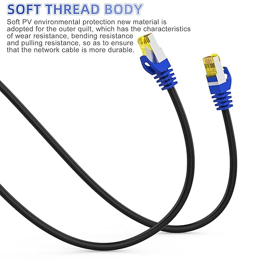 Cat 8 Ethernet Cable 70 ft, 30 ft 35 ft 50 ft 100 ft Heavy Duty High Speed - Image 6