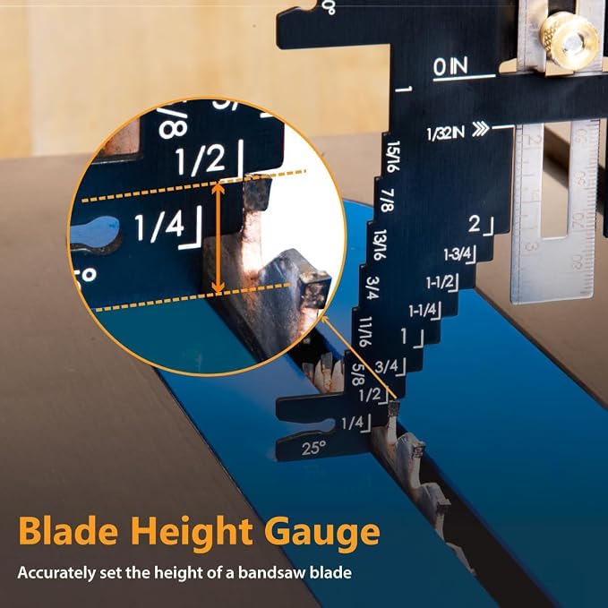 POWERTEC Setup Blocks Height Gauge 15pc Set, Router Table Setup Bars - Image 6