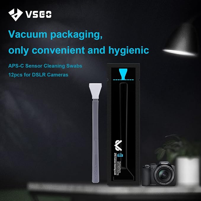 VSGO 12pcs APS-C Camera Sensor Cleaning Kit, Sensor Cleaning Swabs, Compatible - Image 7