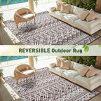 MontVoo Outdoor Rug Carpet Waterproof 5x8 Outdoor Patio Rug Mat Reverisble - Image 6
