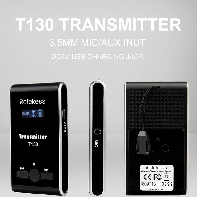 Retekess T130 Wireless Audio Tour Guide System, Translation Headphones - Image 4