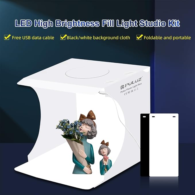 Portable Photo Light Box 10 Inch, Folding Photography Studio Tent - Image 6