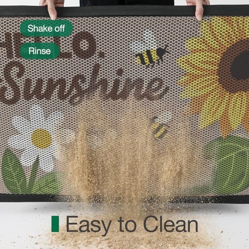 LUMI Outside Welcome Door Mat 32x47, Non-Slip Durable Rubber Easy Clean - Image 6